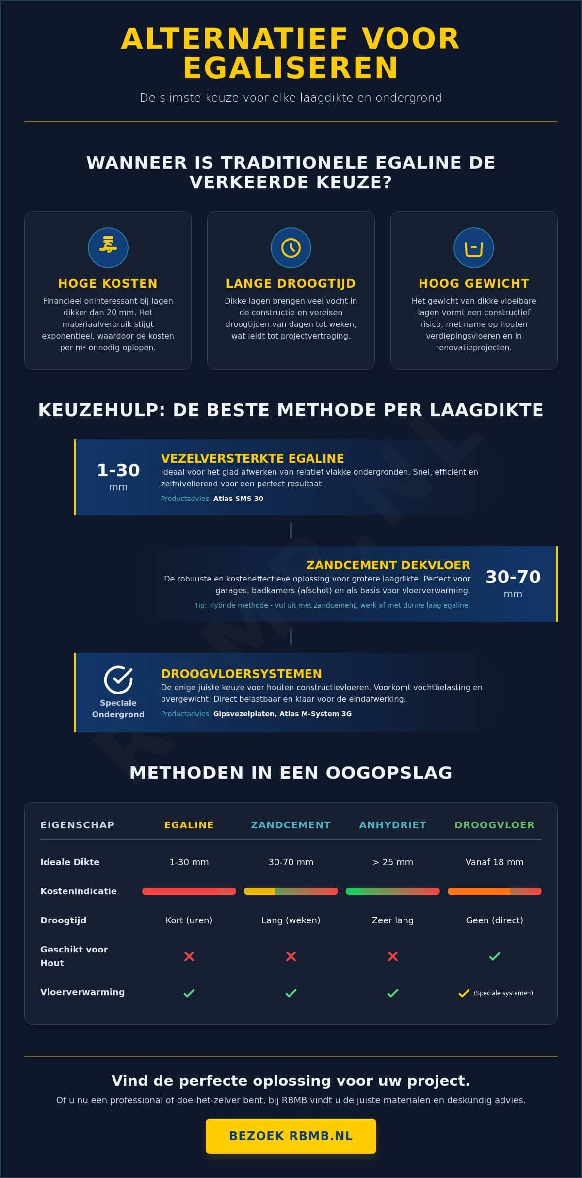 Alternatief voor egaliseren: De beste opties voor elke vloer in 2026