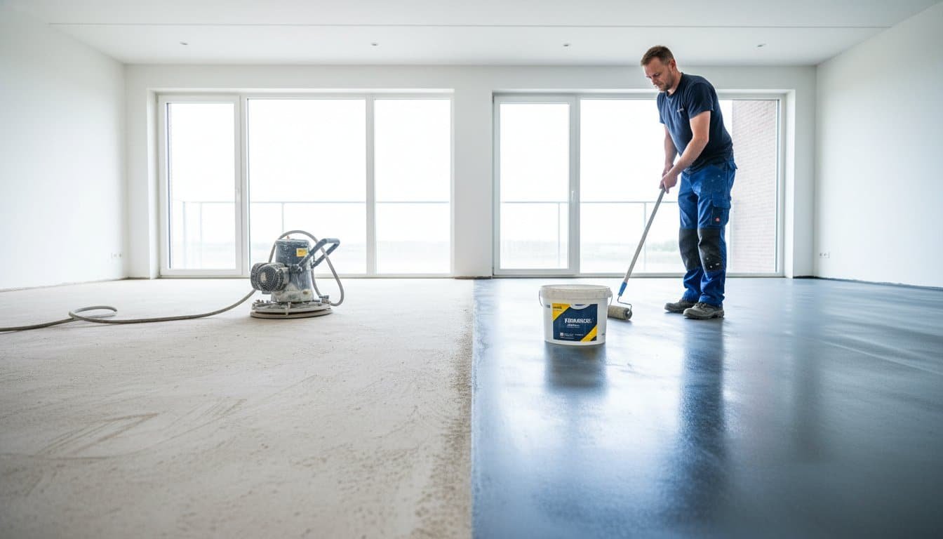 Anhydrietvloer schuren en primen: De complete gids voor een perfecte hechting