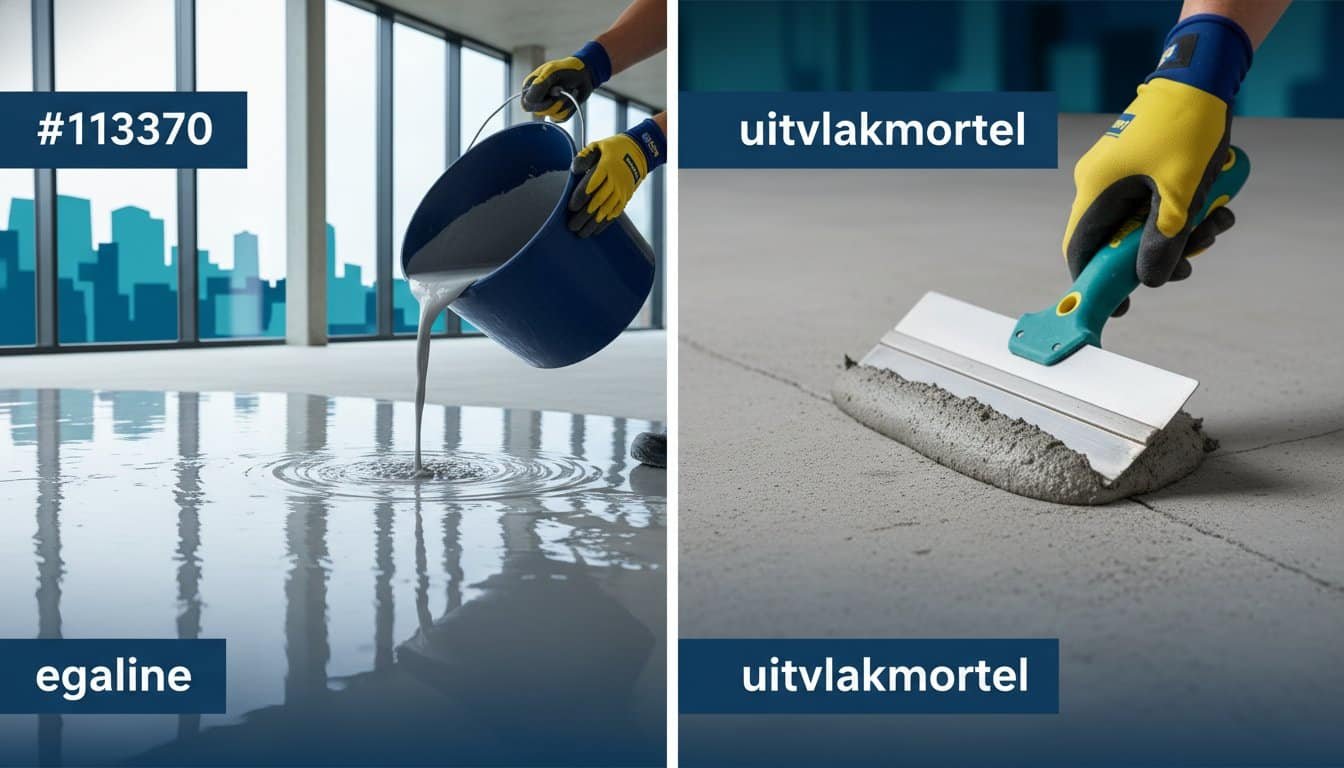 Verschil egaline en uitvlakmortel: welke mortel heeft u nodig voor uw vloer?